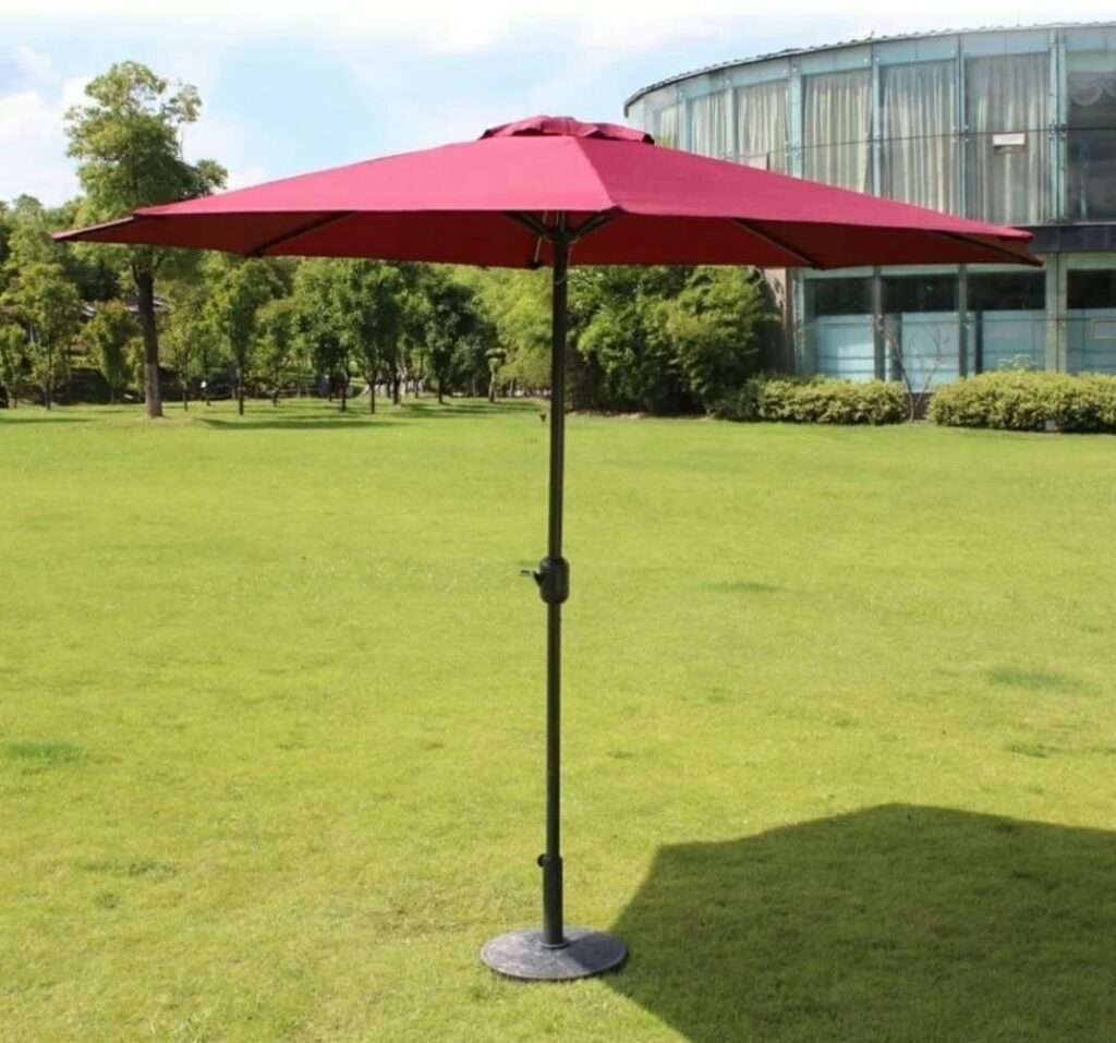 Trendy Furniture Double Canopy Center Pole Patio Umbrella ...